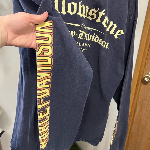 Harley-Davidson Long Sleeve T Yellowstone/ Bozeman Montana 🖤 - Picture 7 of 8